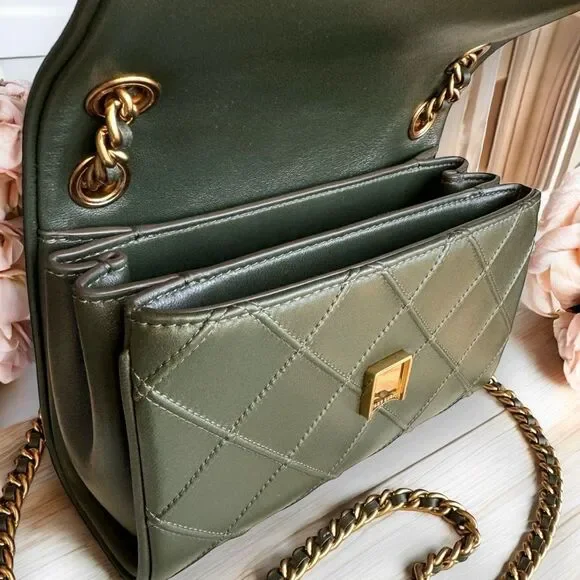 🚫SOLD🚫Tory Burch Soft Fleming Convertible Shoulder Bag in Sycamore (Green) - Picture 13 of 17